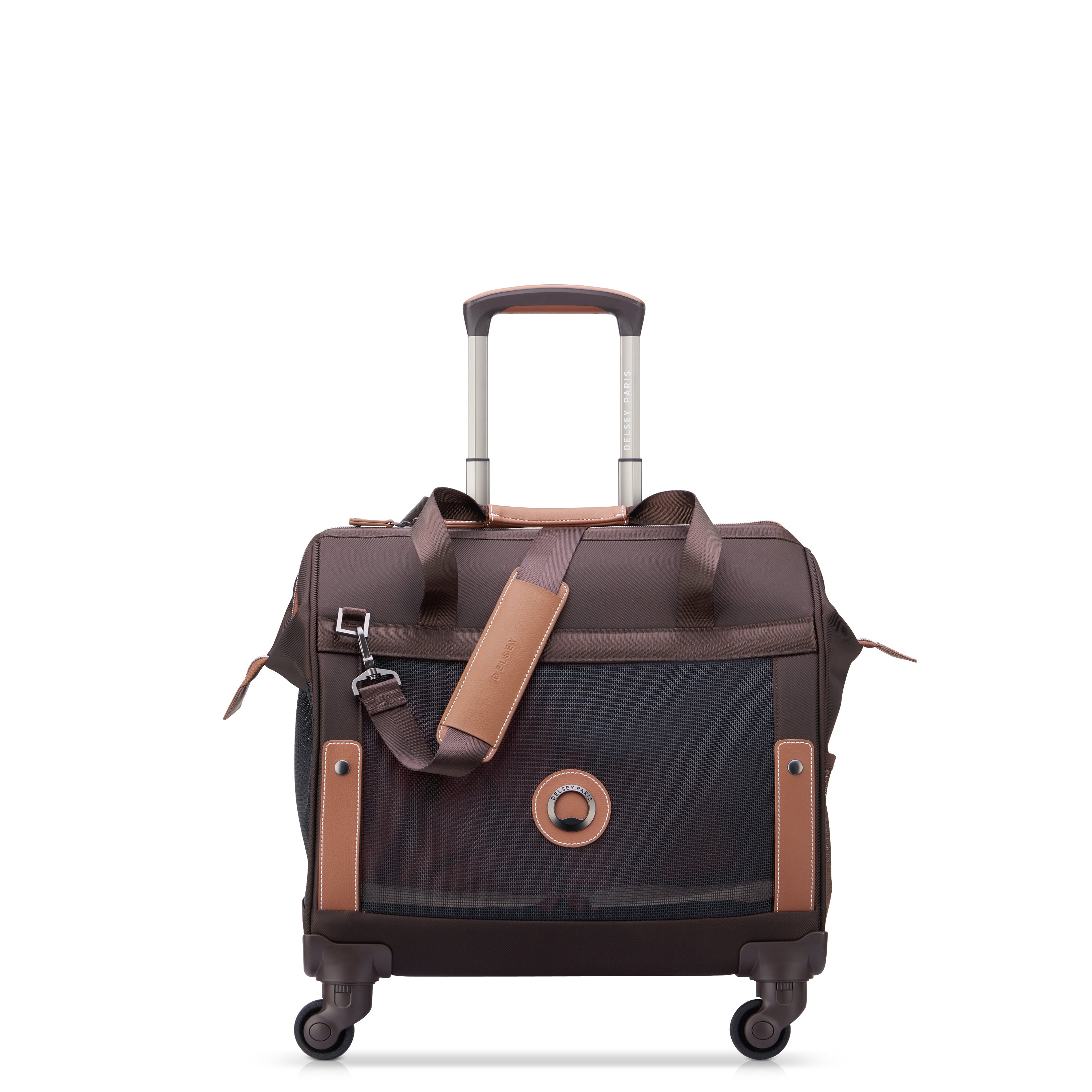 Chatelet Air 2.0: Pet Carrier, 4 Wheel Pet Carrier, Brown | Delsey
