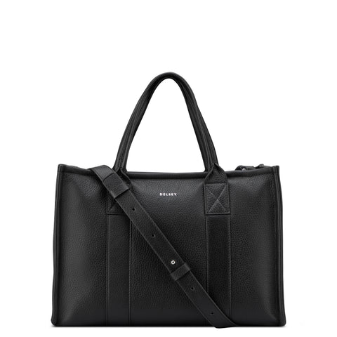 Le cuir grainé - Zippered hand bag