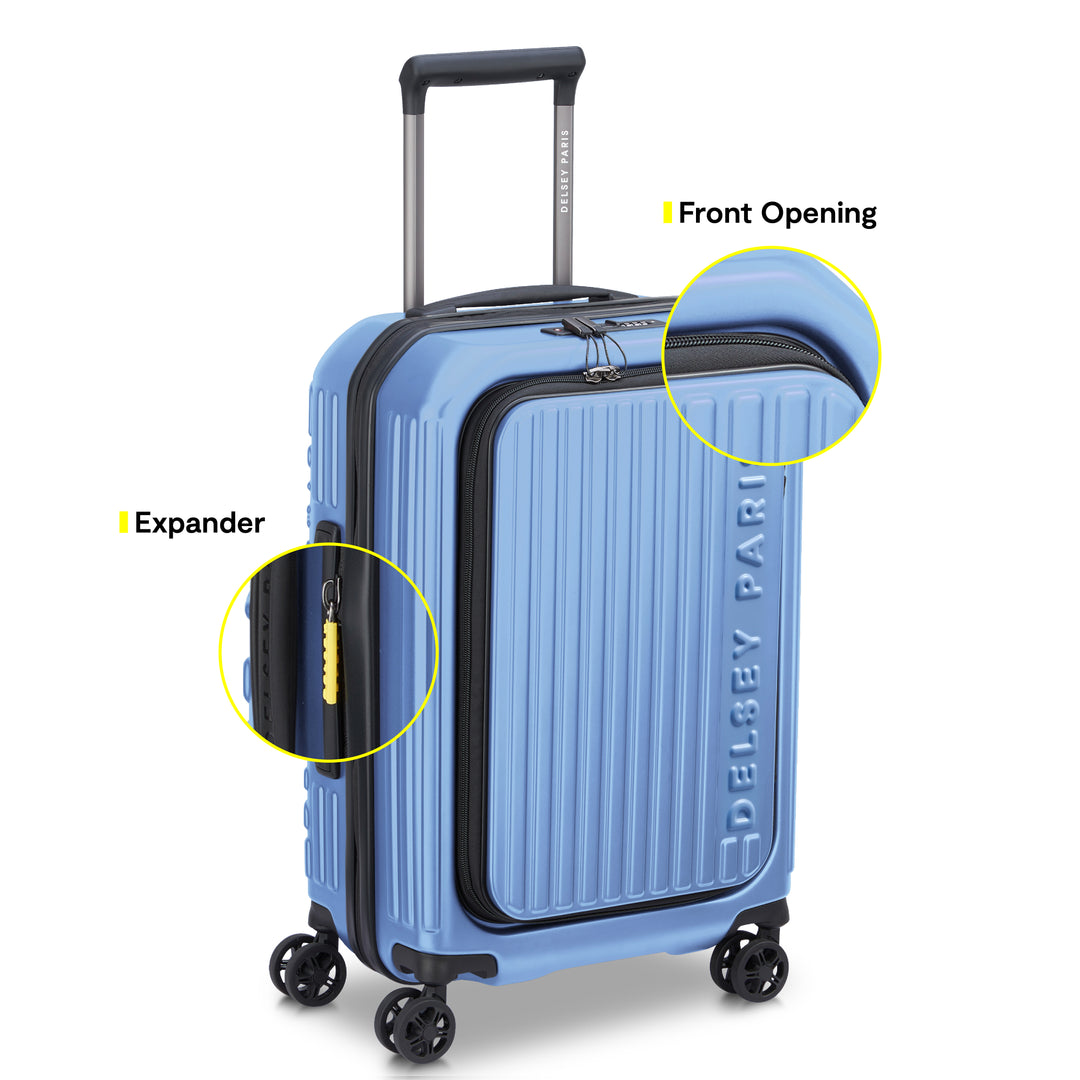 Securitime Zip: Cabin Suitcase, S Expandable (55cm), Lavender Blue