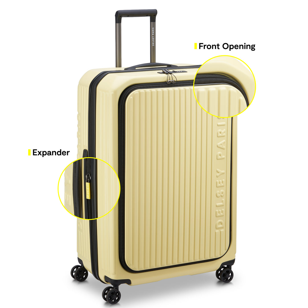 Securitime Zip: Checkin Suitcase, L Expandable (77cm), Lavender