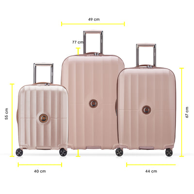 ST TROPEZ - Set 3 Suitcases (L-77cm), (M-67cm) (S SLIM-55cm)