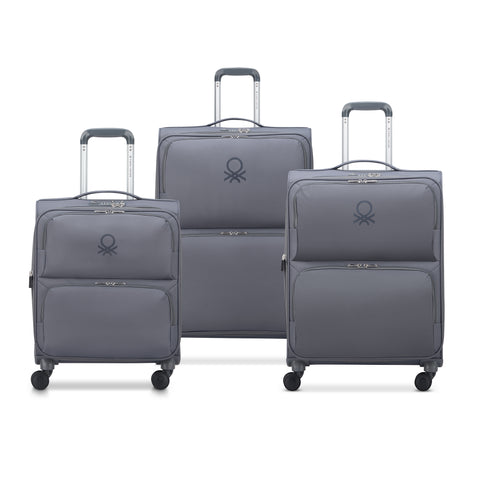 UCB SOFTSIDE - Set 3 Expandable Suitcases (L-76cm) (M-66cm) (S-55cm)